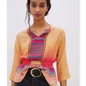 Anthropologie Tanvi Kedia Isaline Blouse